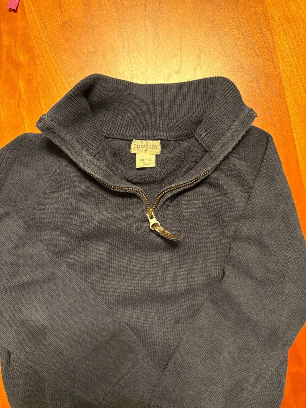 Crewcuts Quarter-Zip Pullover Sweater | Size XS (4-5) | Navy Blue